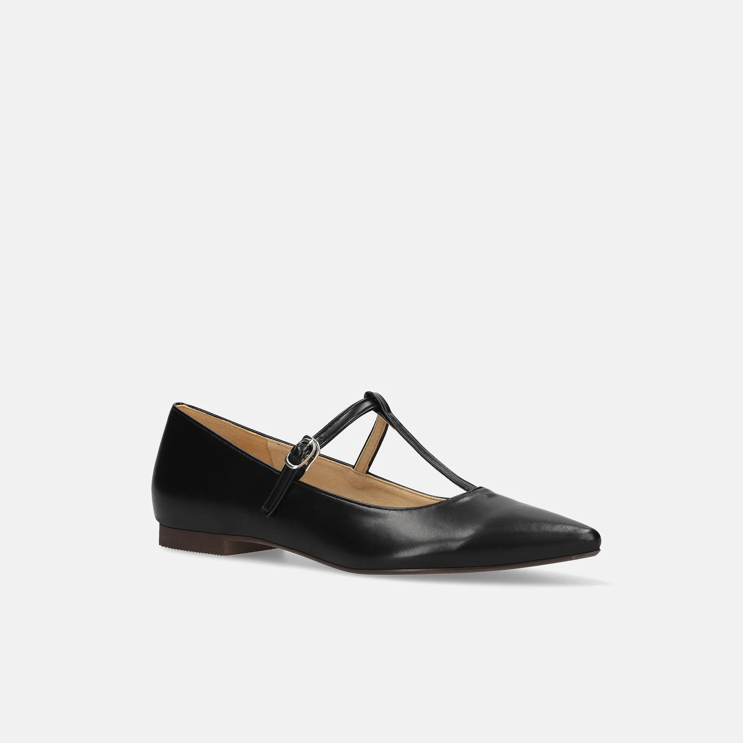 20%OFF: 2024SS: T-Strap Flat Shoes (4796) Black