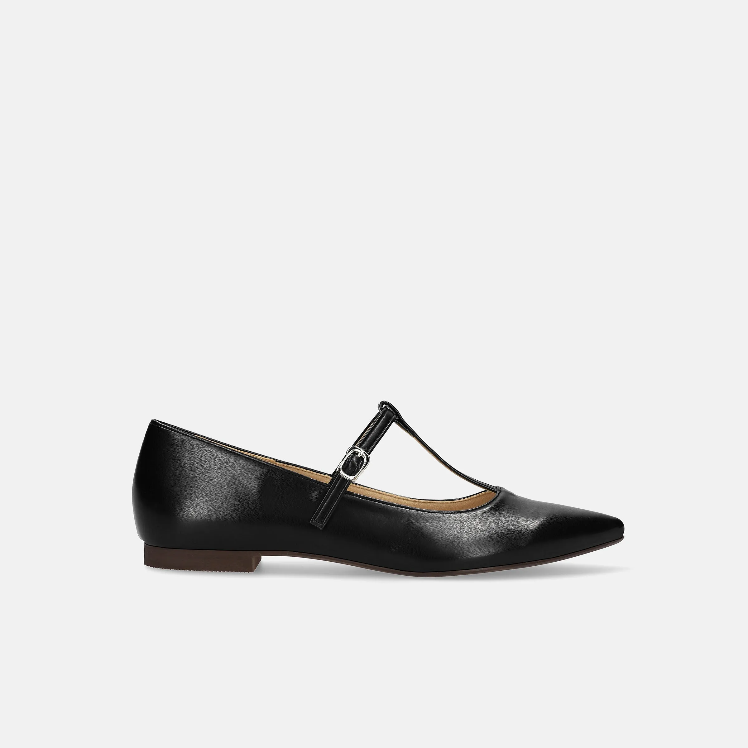 20%OFF: 2024SS: T-Strap Flat Shoes (4796) Black