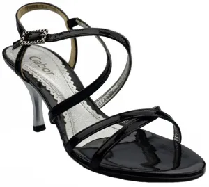 '61.722.97' women's sandal - black shiny