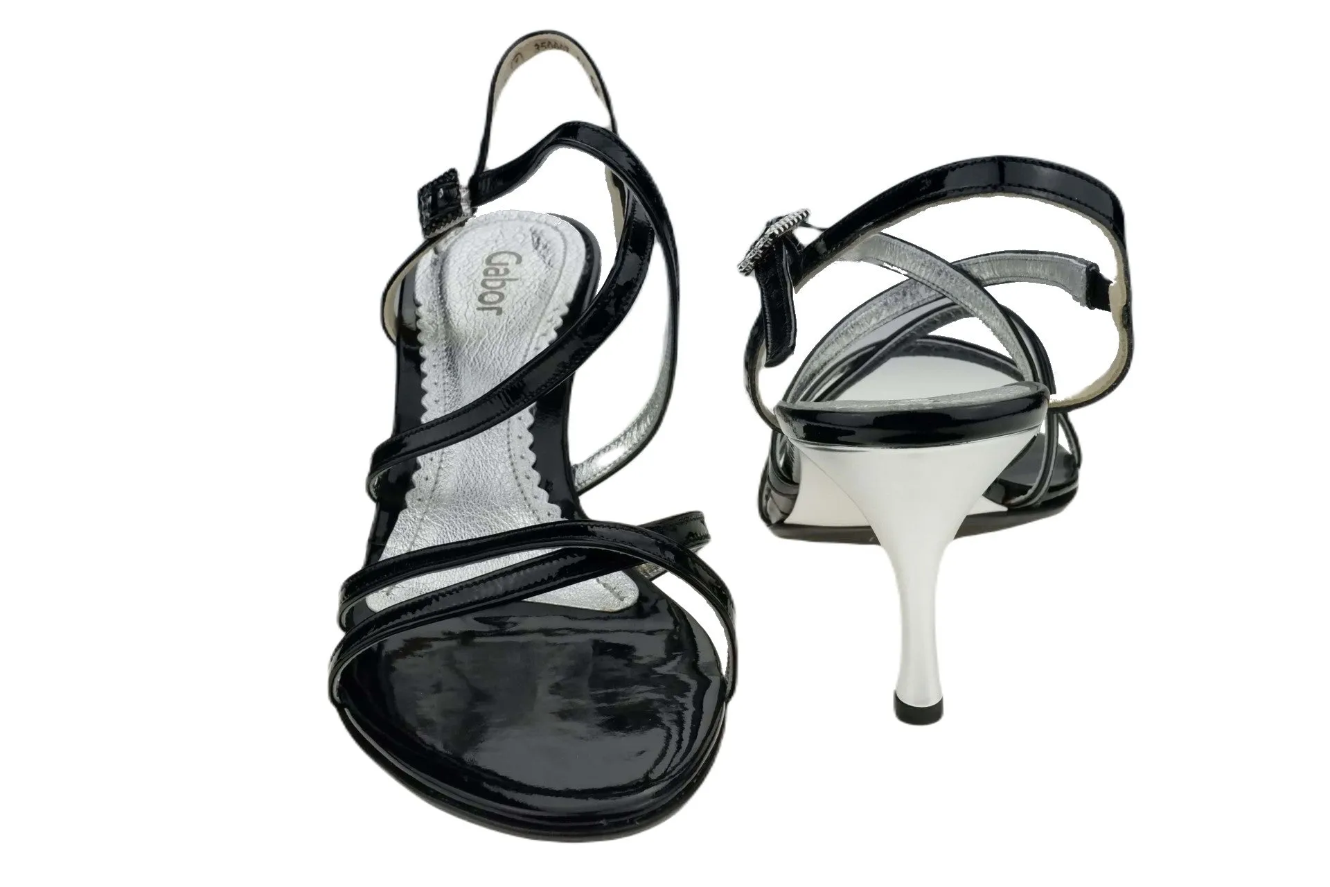'61.722.97' women's sandal - black shiny
