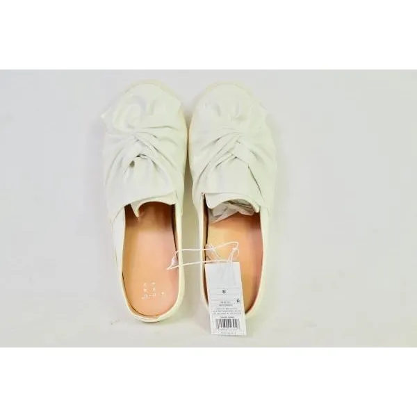 A New Day Women's Monisha Sneakers Knot Slip On Mule Backless White 8.5