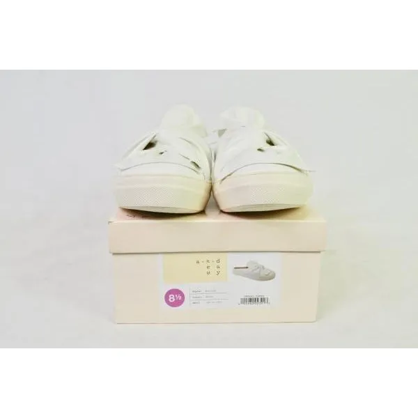 A New Day Women's Monisha Sneakers Knot Slip On Mule Backless White 8.5