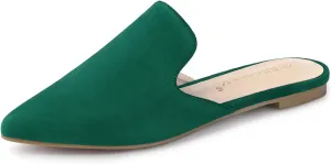 Allegra K Women's Pointed Toe Flat Slides Mules