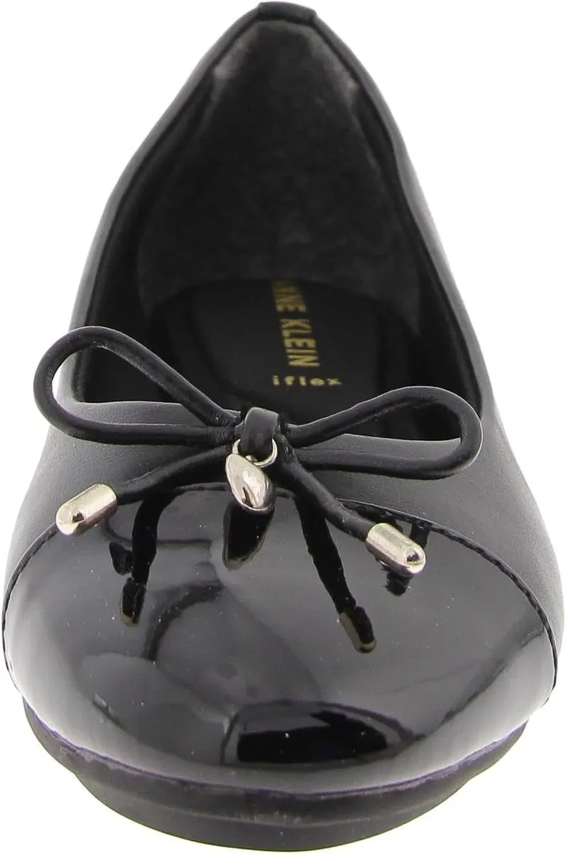 Anne Klein Womens LUCI Faux Leather Slip On Flat Shoes
