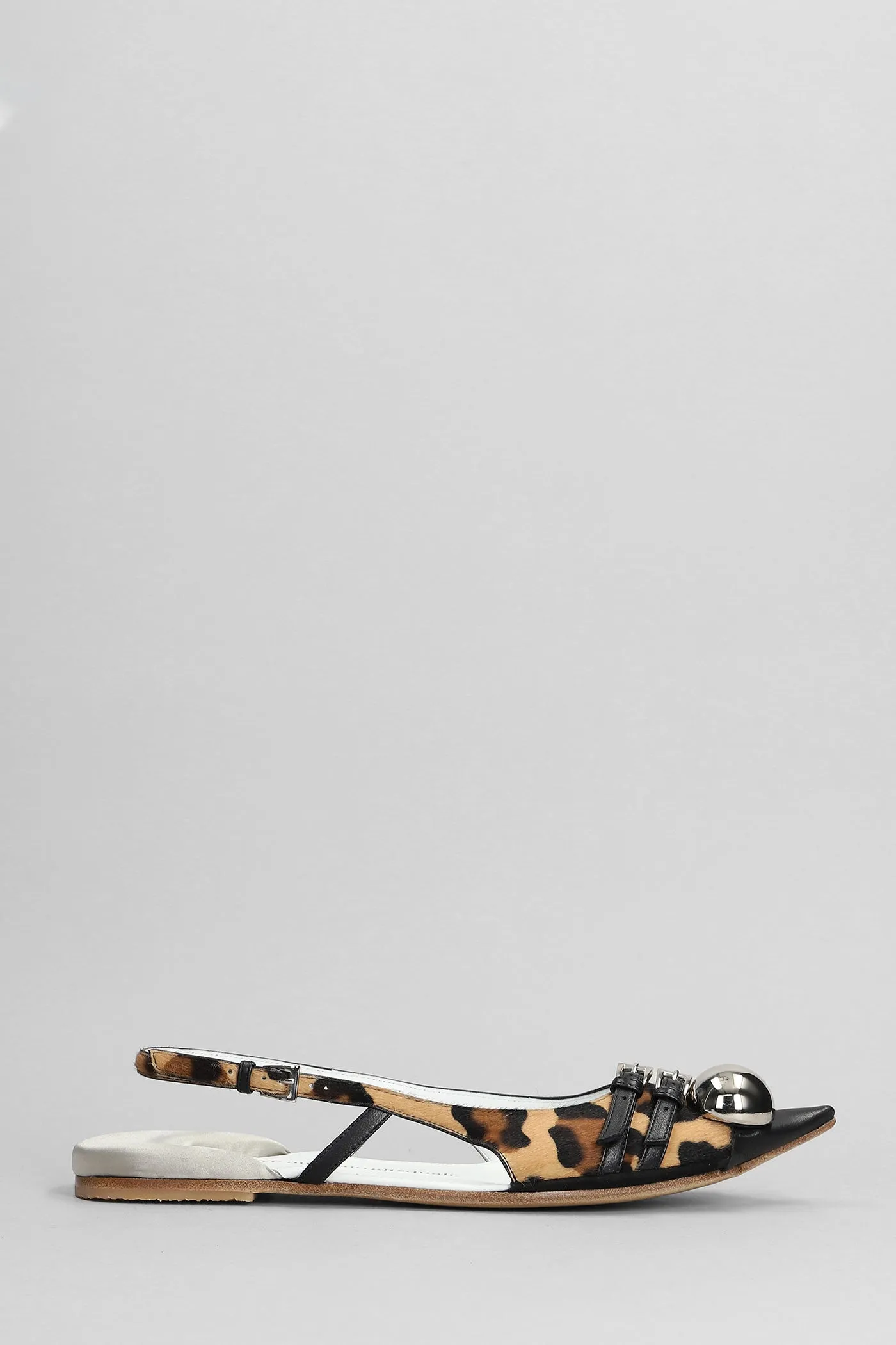 Ballet flats in Animalier pony skin