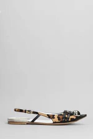 Ballet flats in Animalier pony skin