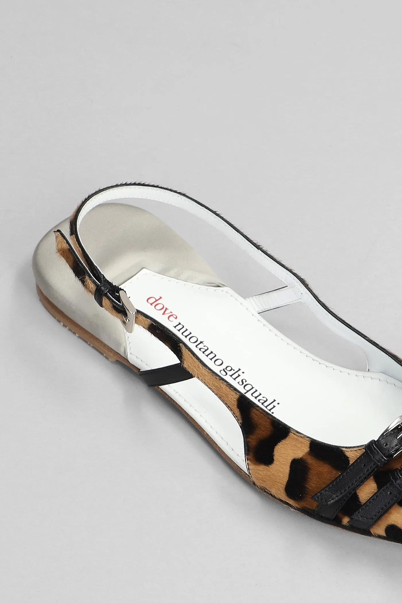 Ballet flats in Animalier pony skin