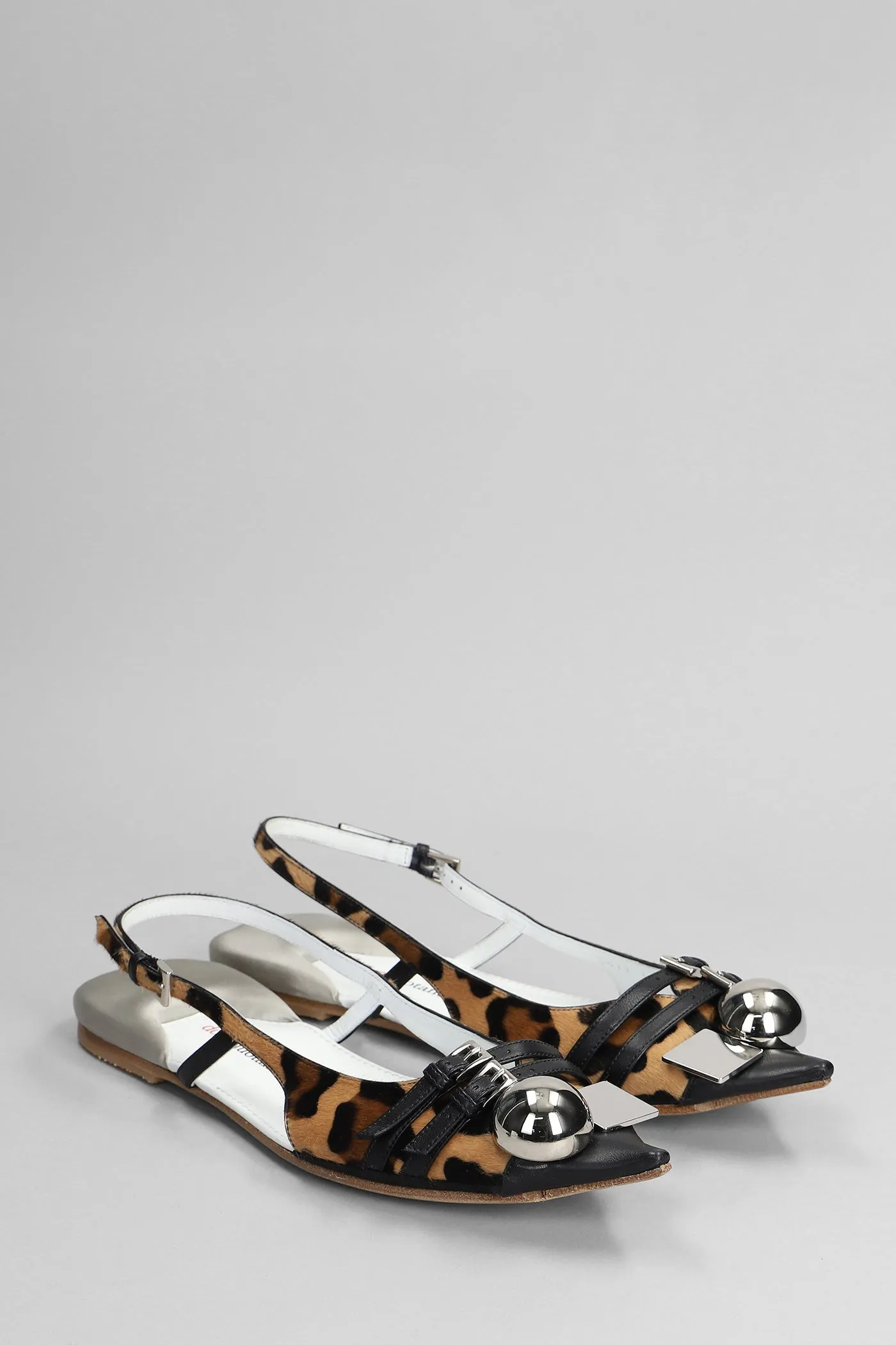 Ballet flats in Animalier pony skin