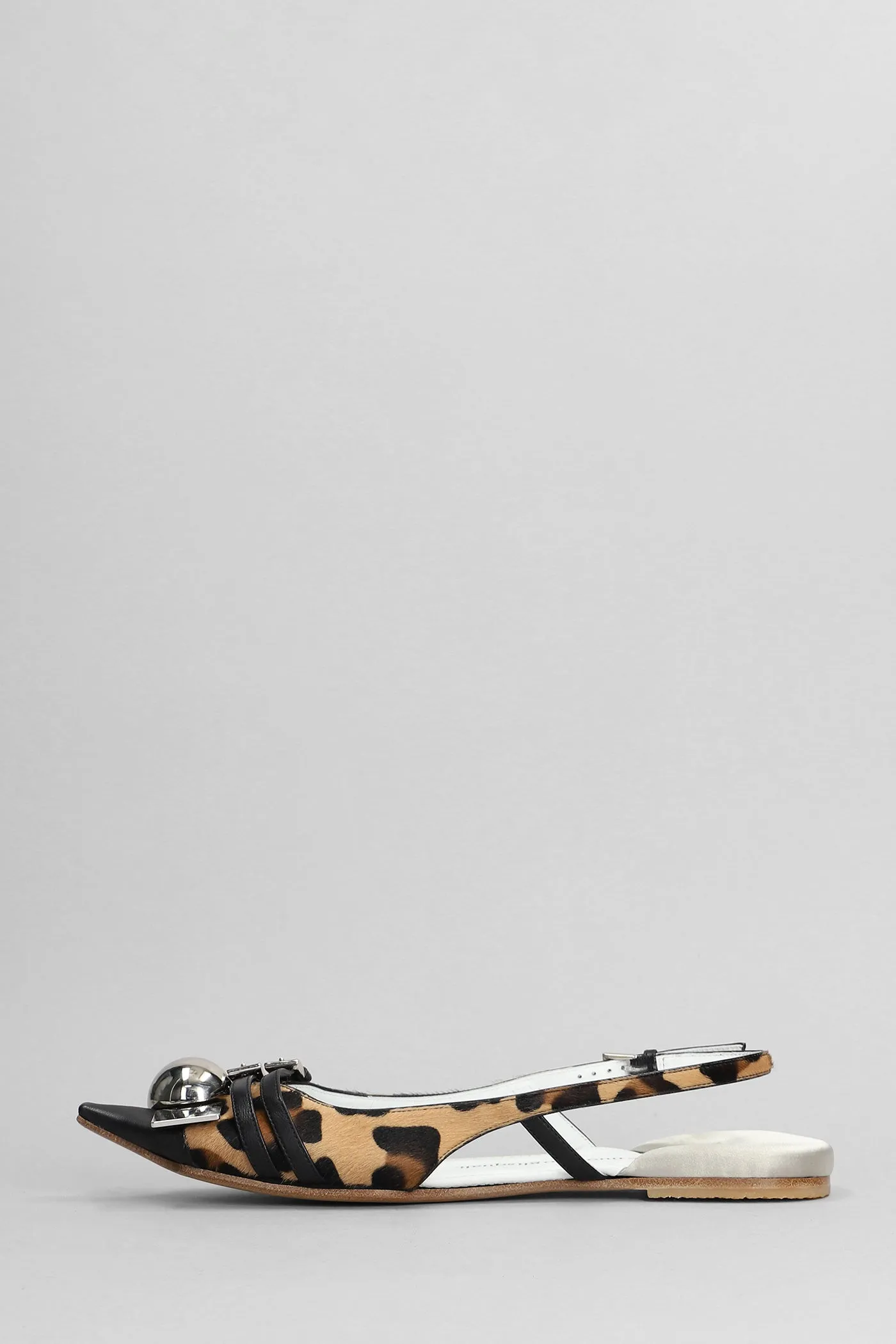 Ballet flats in Animalier pony skin