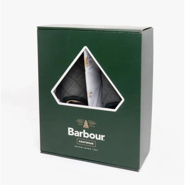Barbour SWINBURNE Mens Wool Mule Slippers Grey