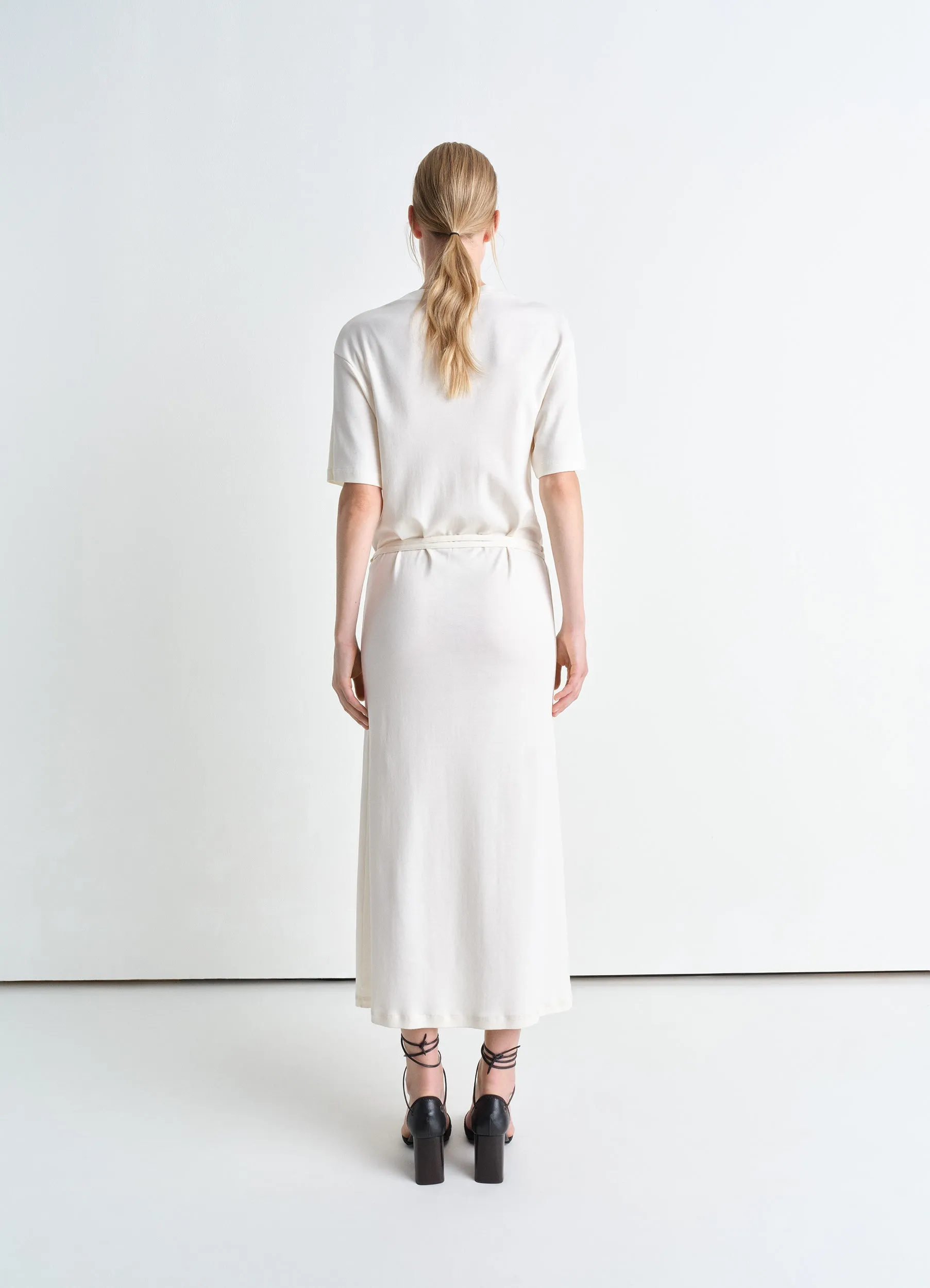 BELTED RIB T-SHIRT DRESS