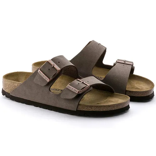BIRKENSTOCK - ARIZONA LDS FLAT MULE - BROWN SUEDE