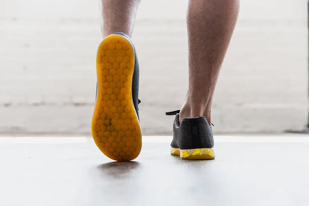 BLACK HEATHER YELLOW TRAINER (MEN'S)