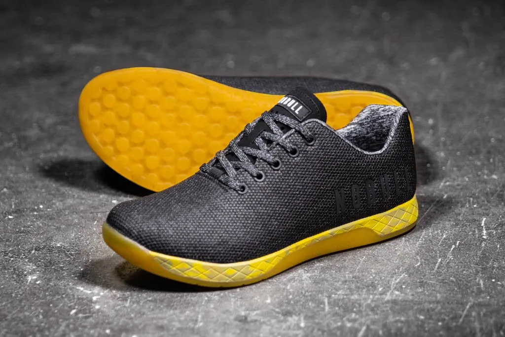 BLACK HEATHER YELLOW TRAINER (MEN'S)