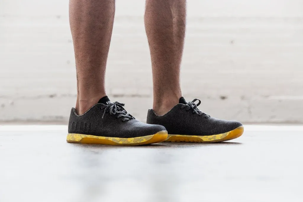 BLACK HEATHER YELLOW TRAINER (MEN'S)