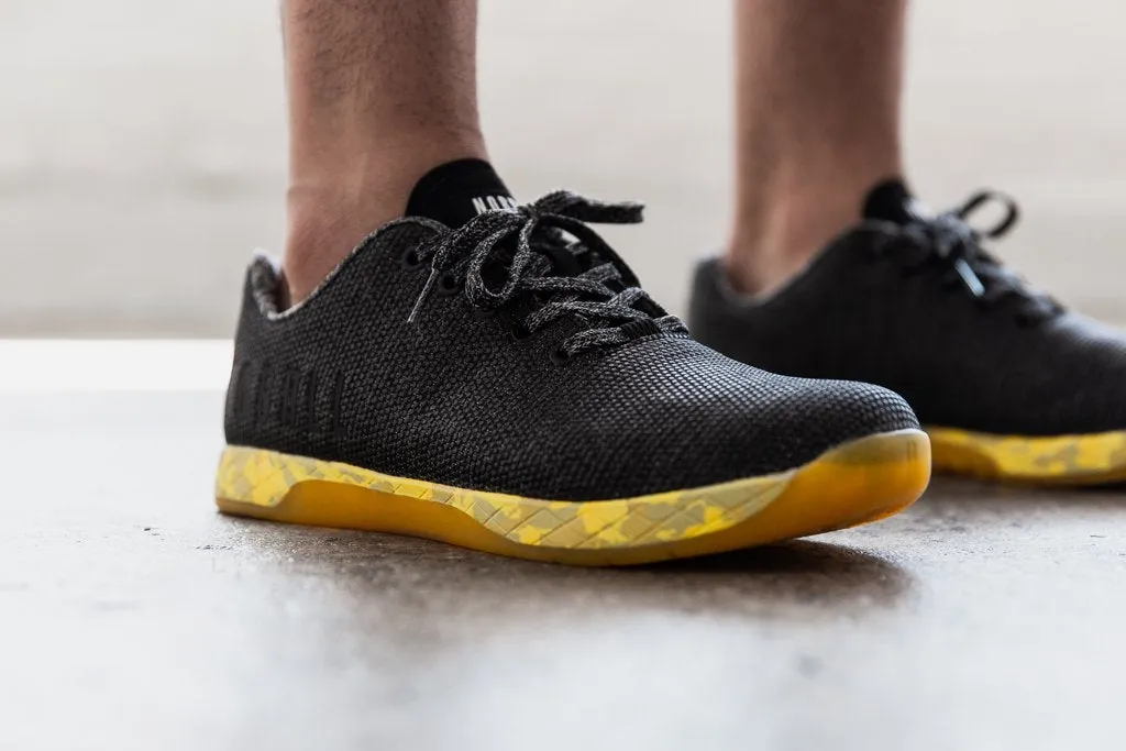 BLACK HEATHER YELLOW TRAINER (MEN'S)