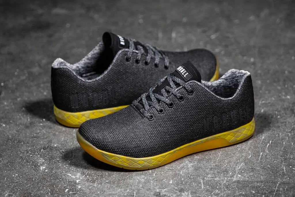 BLACK HEATHER YELLOW TRAINER (MEN'S)