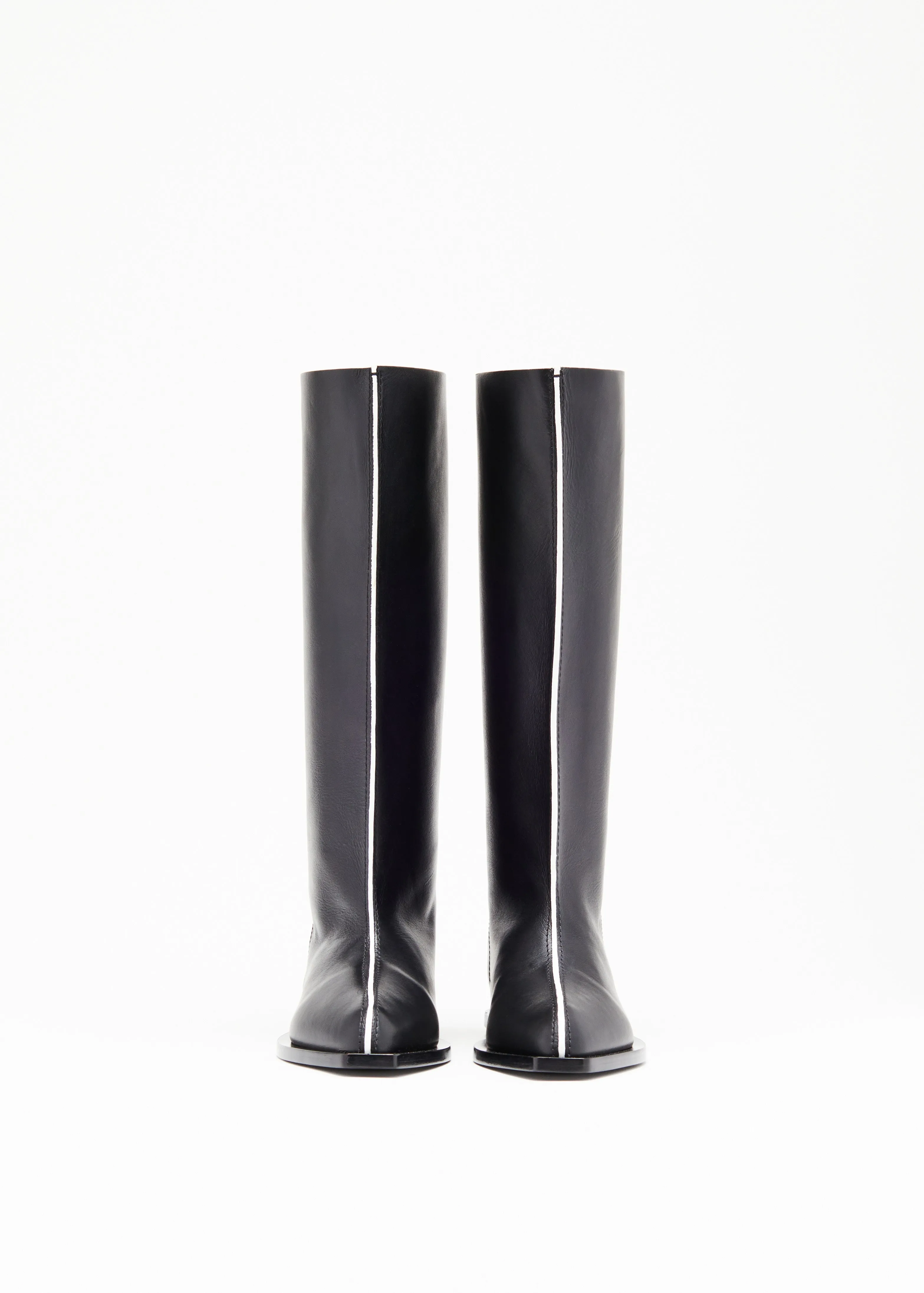 BLACK LEATHER HIGH BOOTS