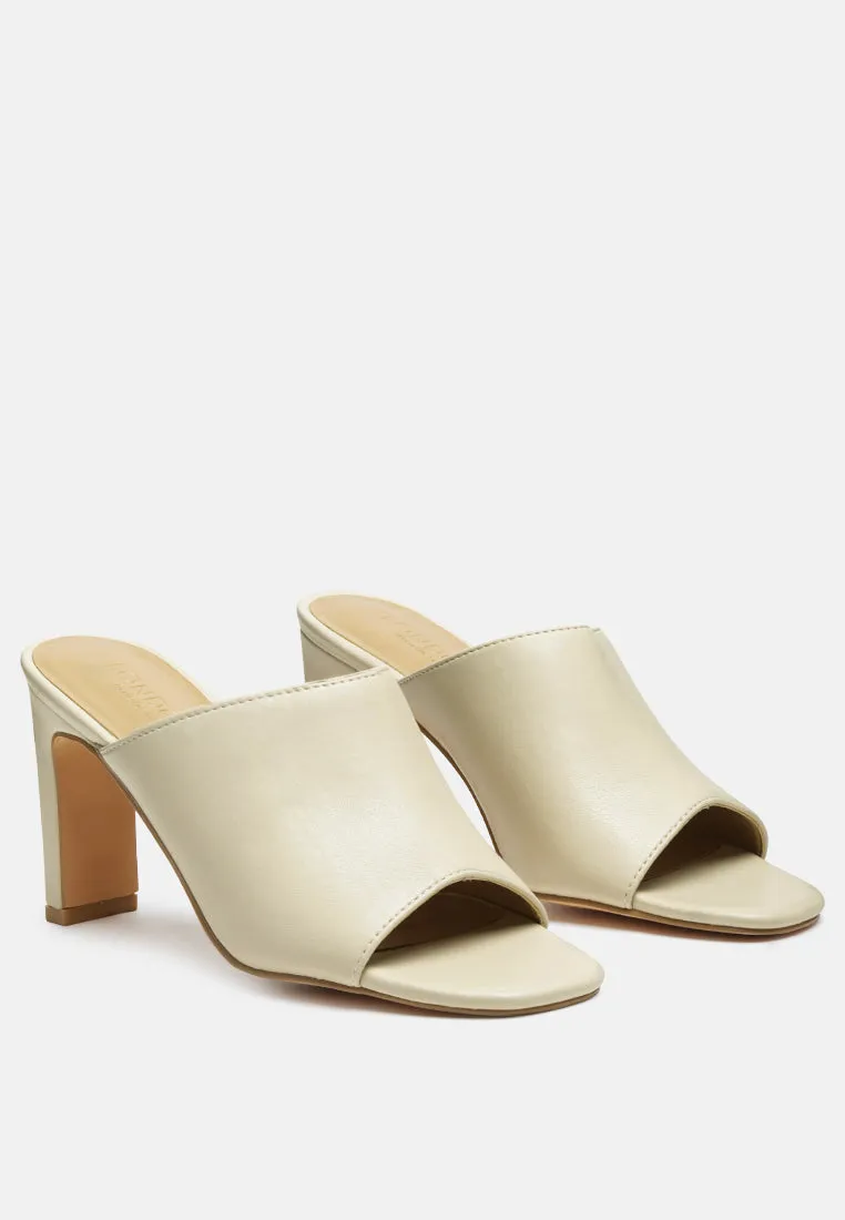 Block Heeled Slides