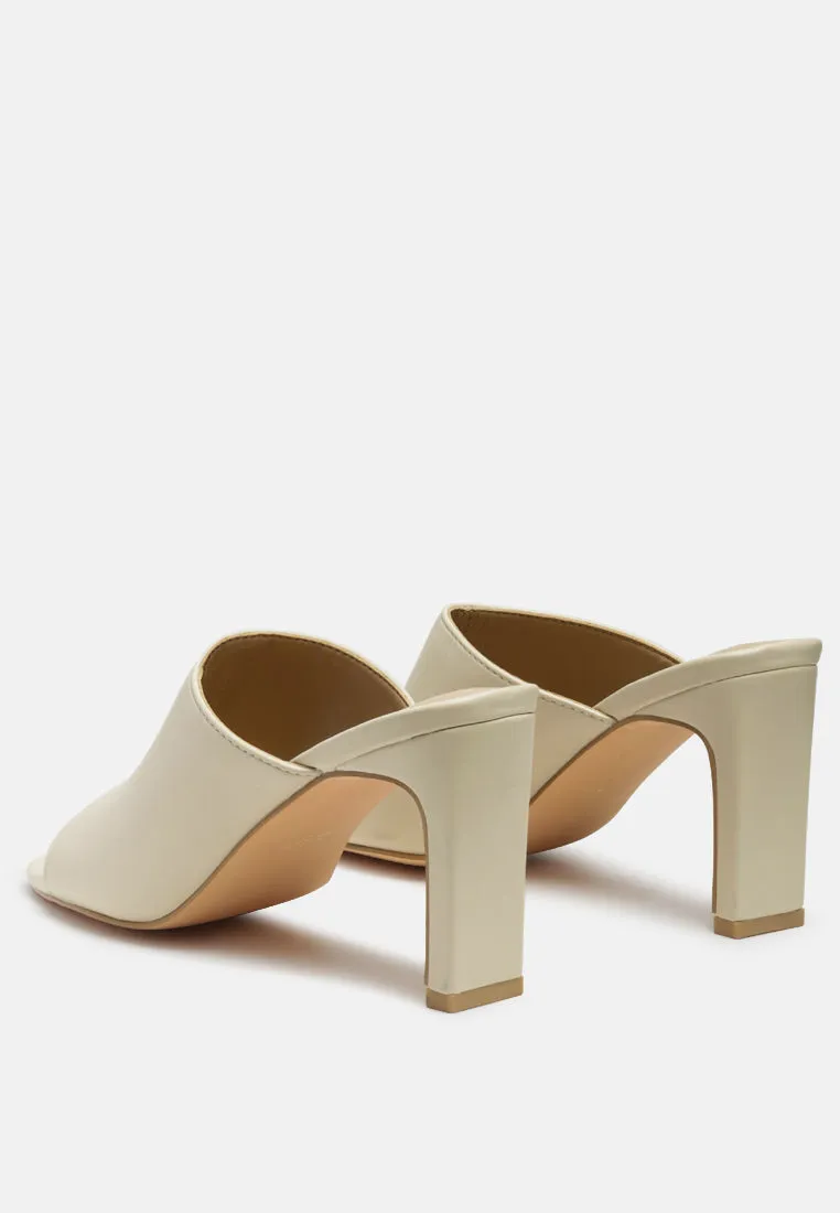 Block Heeled Slides