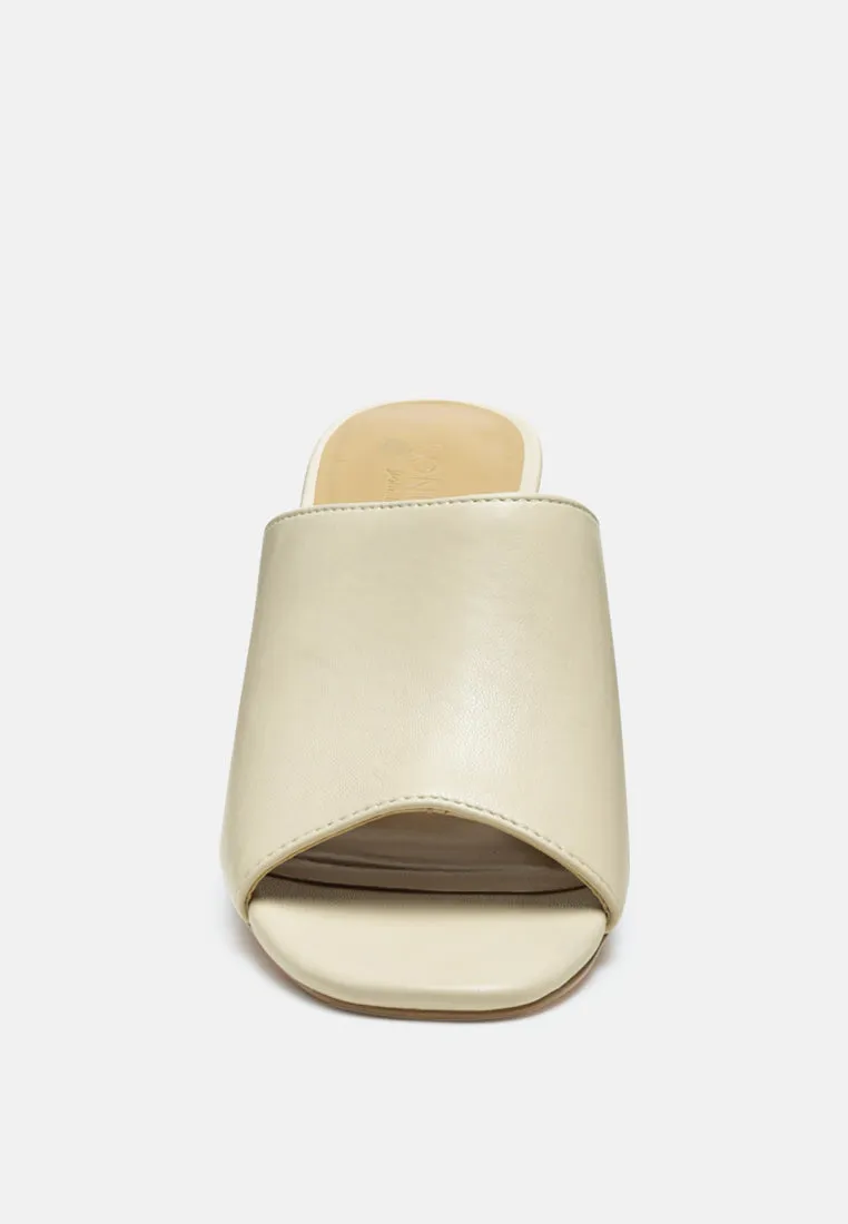 Block Heeled Slides