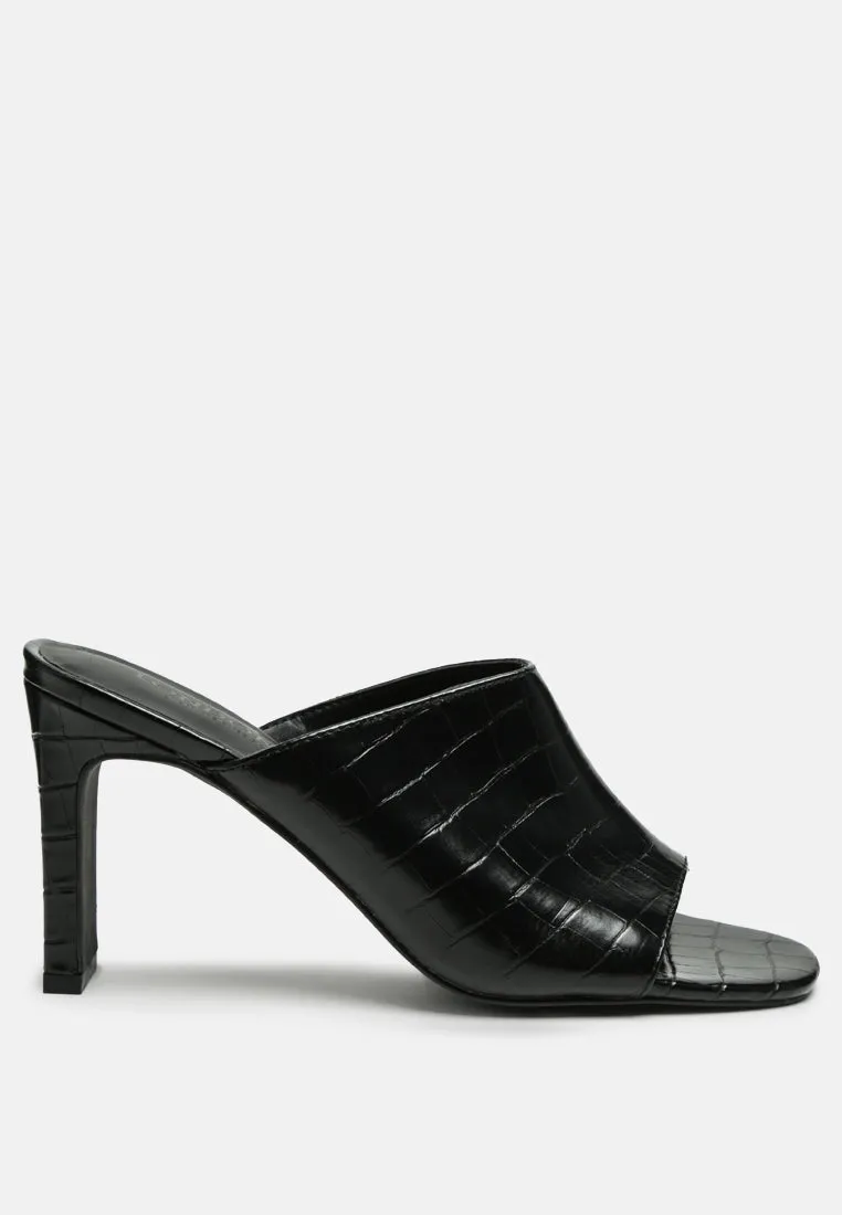 Block Heeled Slides