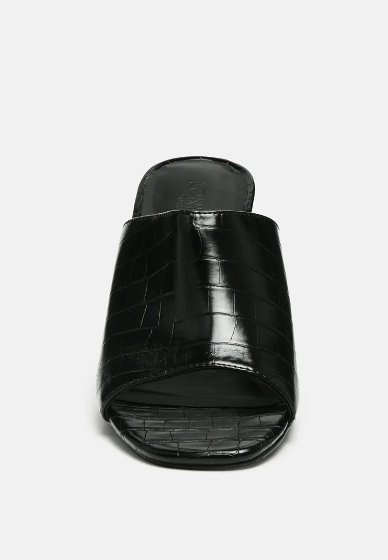 Block Heeled Slides