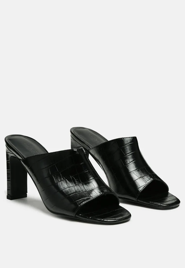 Block Heeled Slides