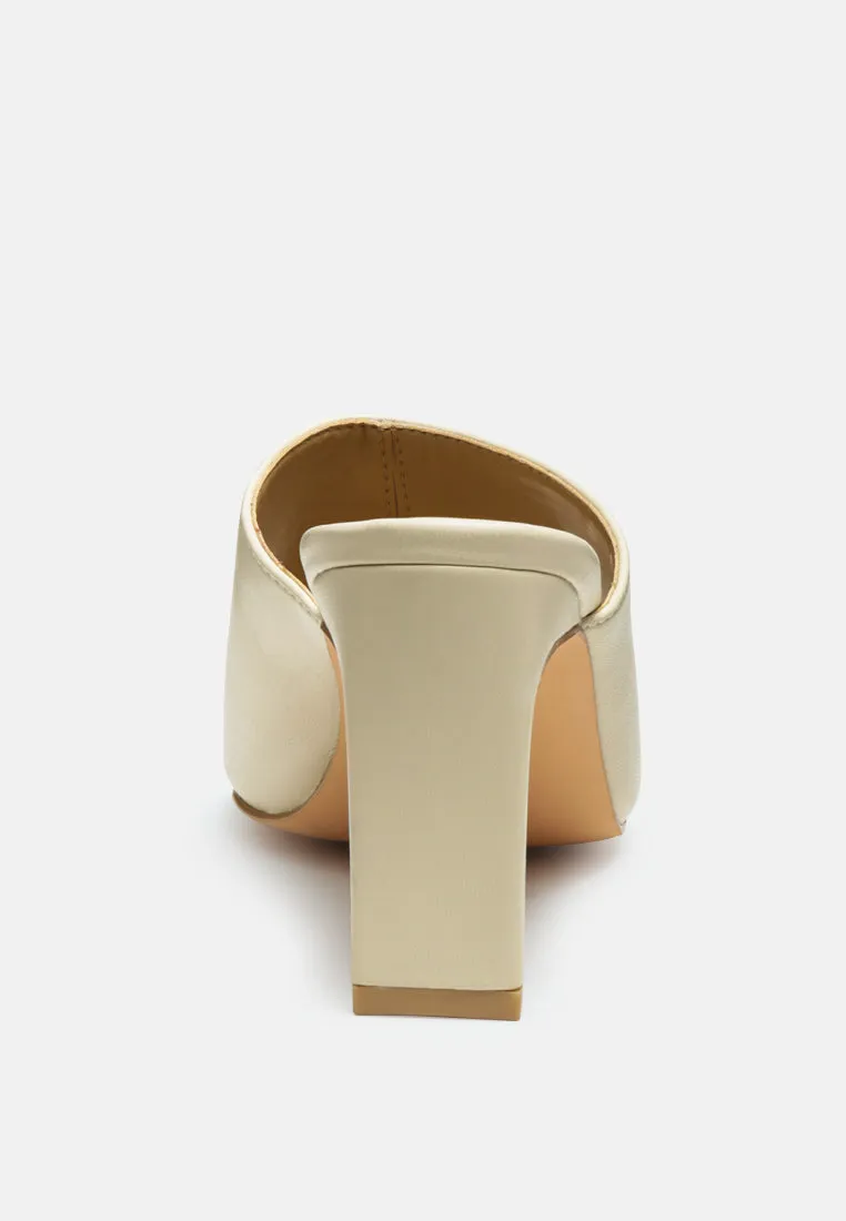Block Heeled Slides