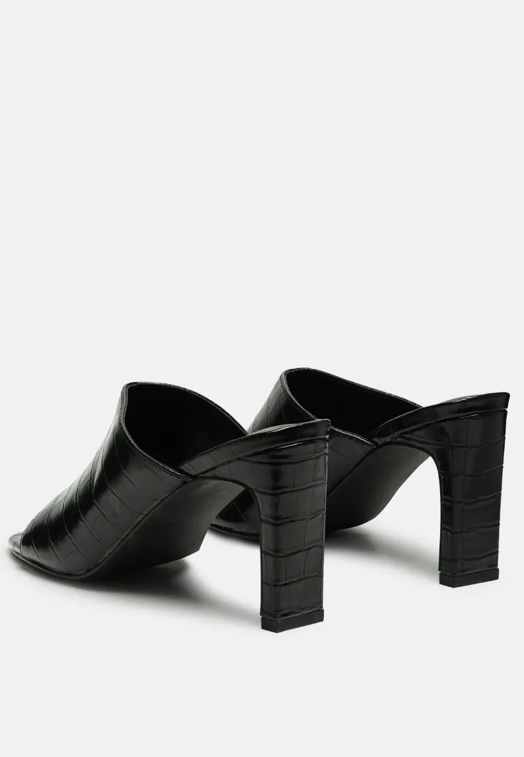 Block Heeled Slides
