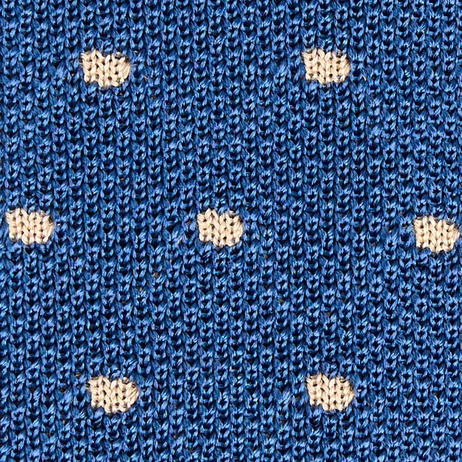 BLUE SILK KNITTED TIE