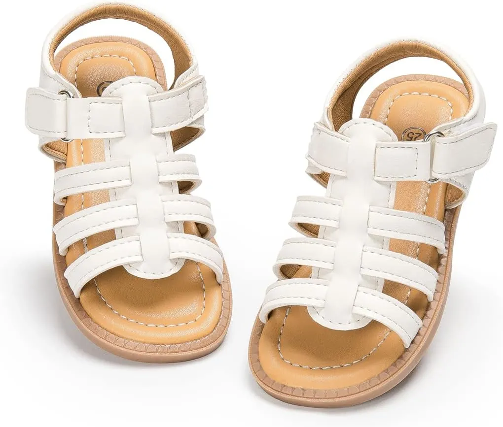 Boys Girls Sandals Open Toe Breathable Princess Non-Slip Flats Summer Beach Lightweight Rubber Sole Sandals (Toddler/Little Kid)