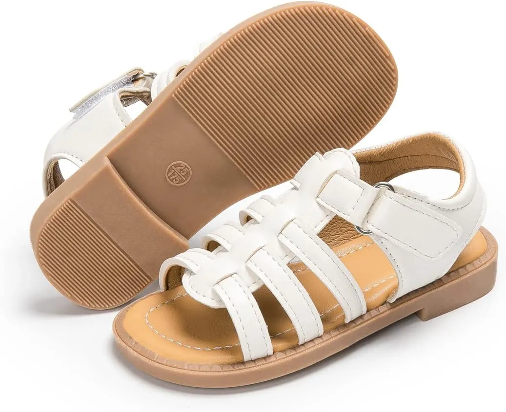 Boys Girls Sandals Open Toe Breathable Princess Non-Slip Flats Summer Beach Lightweight Rubber Sole Sandals (Toddler/Little Kid)
