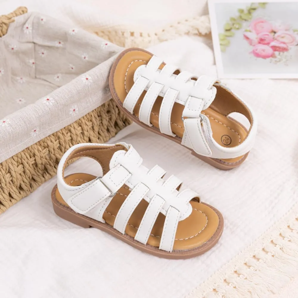 Boys Girls Sandals Open Toe Breathable Princess Non-Slip Flats Summer Beach Lightweight Rubber Sole Sandals (Toddler/Little Kid)