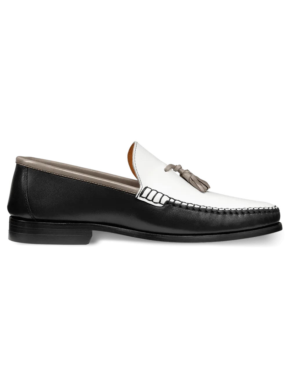 Branson Tassel Loafer - Black/white