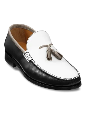 Branson Tassel Loafer - Black/white