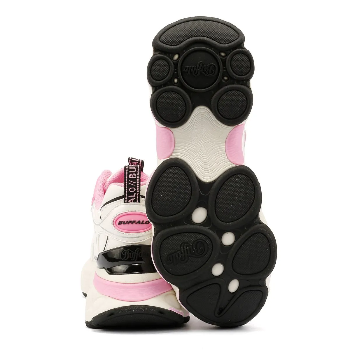 Buffalo Truck Women's White/Pink Trainers