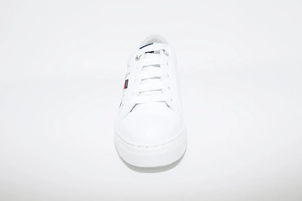 CALLAGHAN - 14920 White Laced Wedge Trainer
