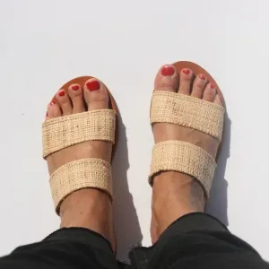 Camomille - Camel Sole - Two Straps Sandals