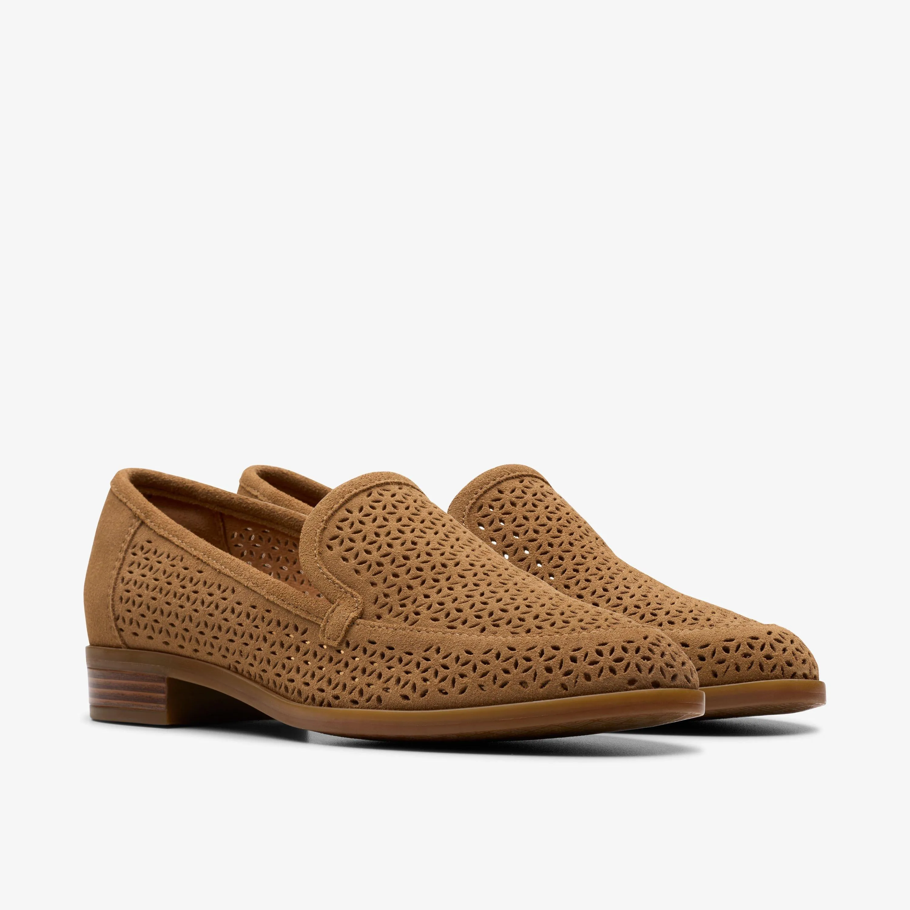 Clarks Women Trish Cove Dark Sand Suede 26181773
