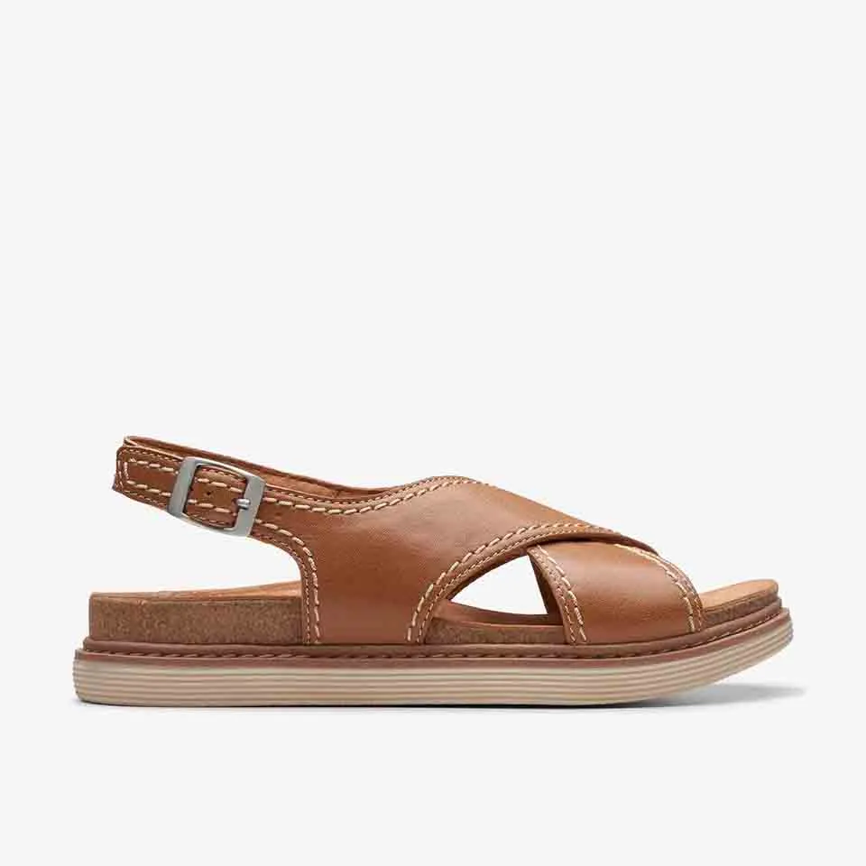 Clarks Women's Arwell Sling Black | Tan Leather