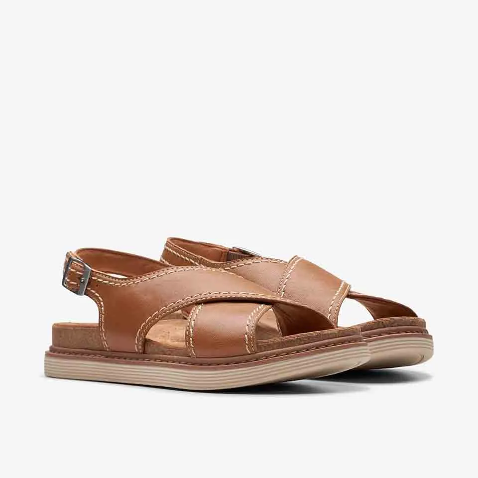Clarks Women's Arwell Sling Black | Tan Leather