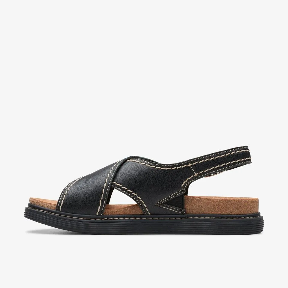 Clarks Women's Arwell Sling Black | Tan Leather