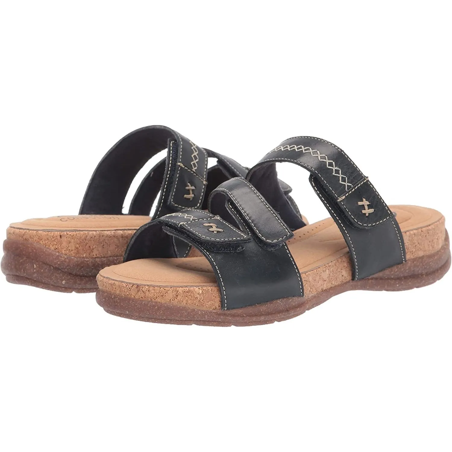 Clarks Women's Roseville Bay Navy Leather