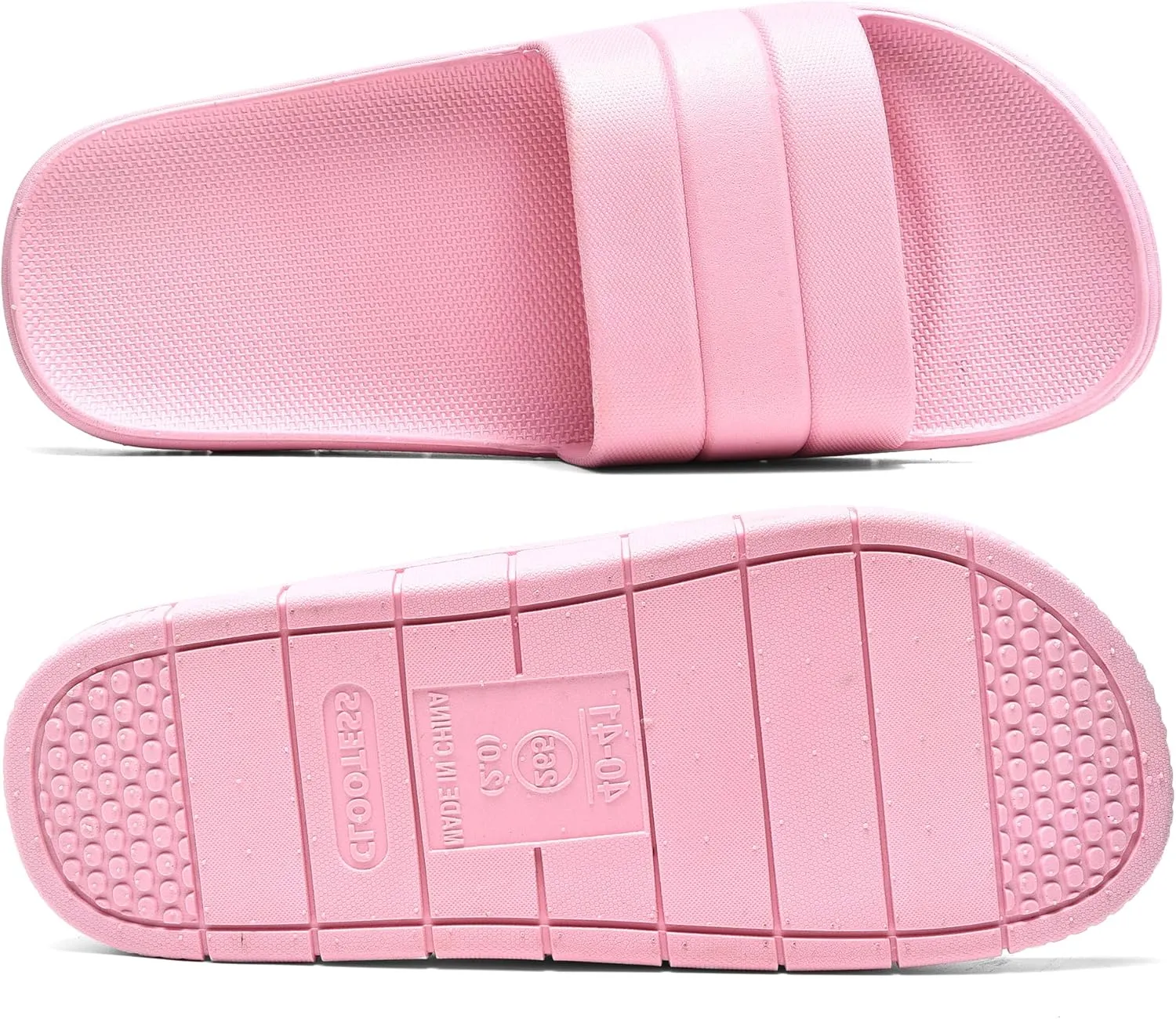 clootess Shower Slide Shoes for Men and Women Home Sandal Bath Slipper Indoor House Pool College Dorm Non-Slip