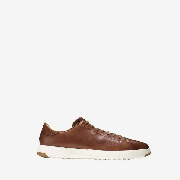 Cole Haan GRANDPRO TENNIS Mens Leather Trainers Brown