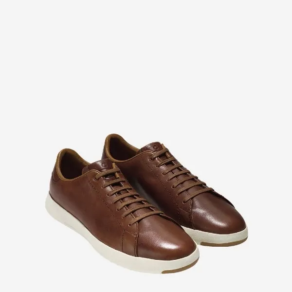 Cole Haan GRANDPRO TENNIS Mens Leather Trainers Brown