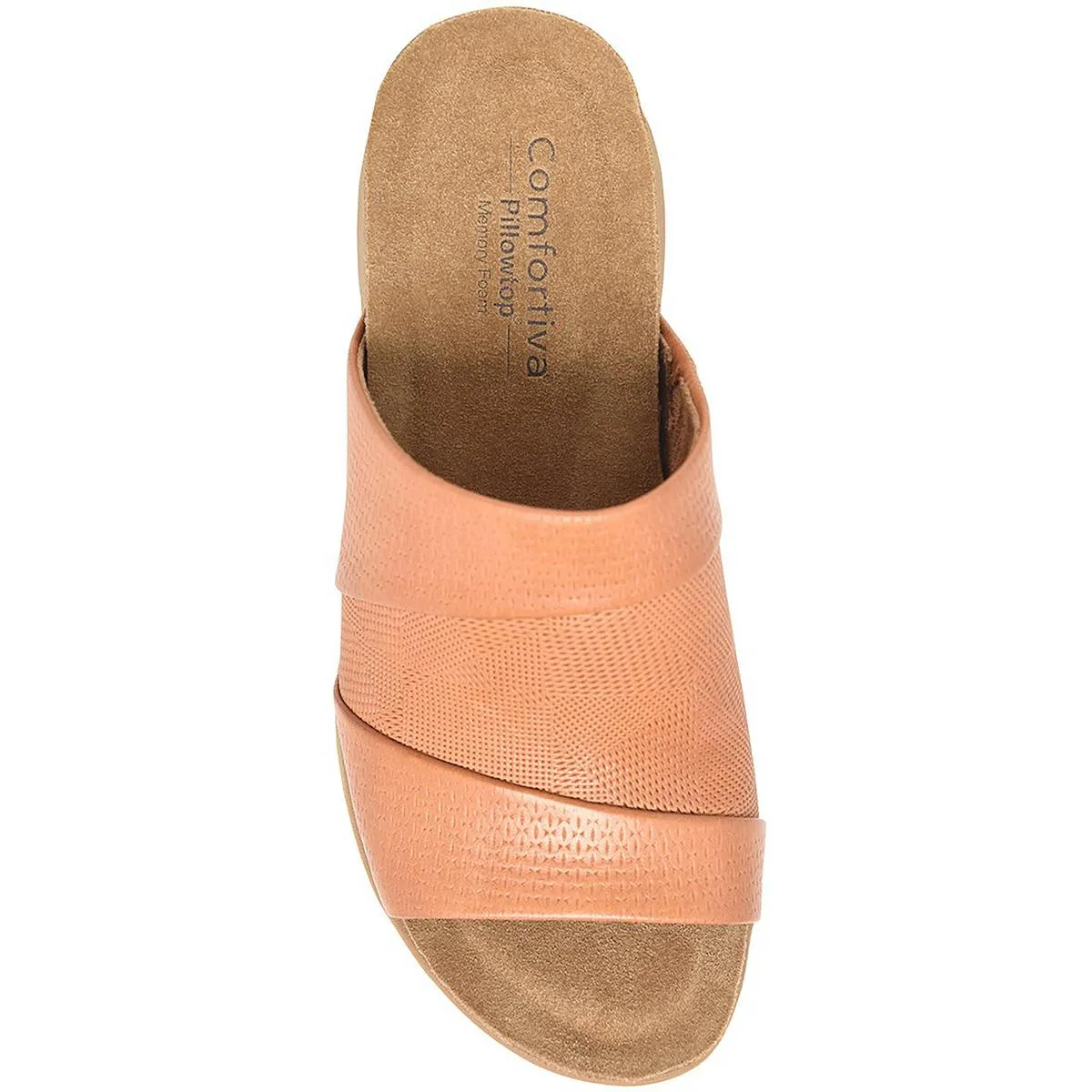Comfortiva Womens Smithie Leather Slip On Mule Sandals