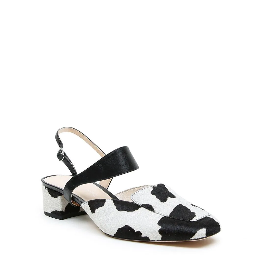 Cow Loafer   Black Elsie Strap
