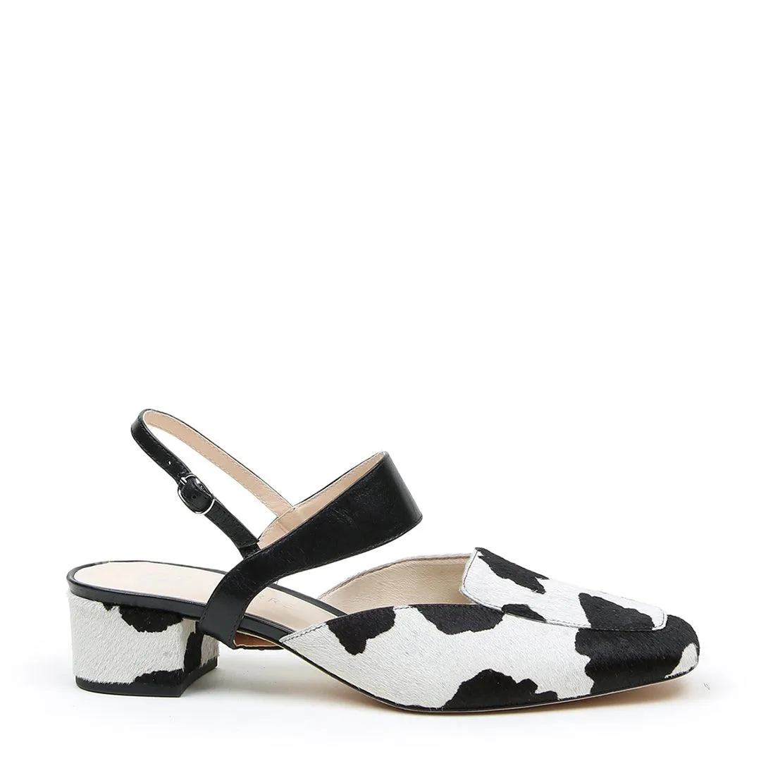Cow Loafer   Black Elsie Strap